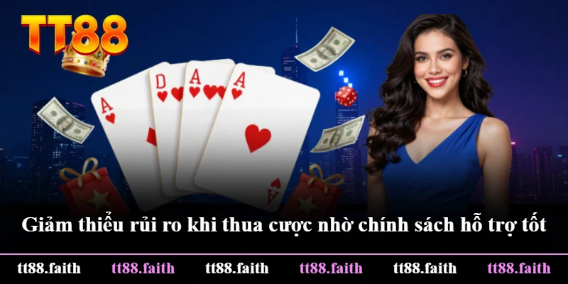 Giảm thiểu rủi ro khi thua cược nhờ chính sách hỗ trợ tốt