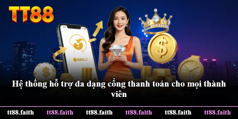 Hệ thống hỗ trợ đa dạng cổng thanh toán cho mọi thành viên Hệ thống hỗ trợ đa dạng cổng thanh toán cho mọi thành viên